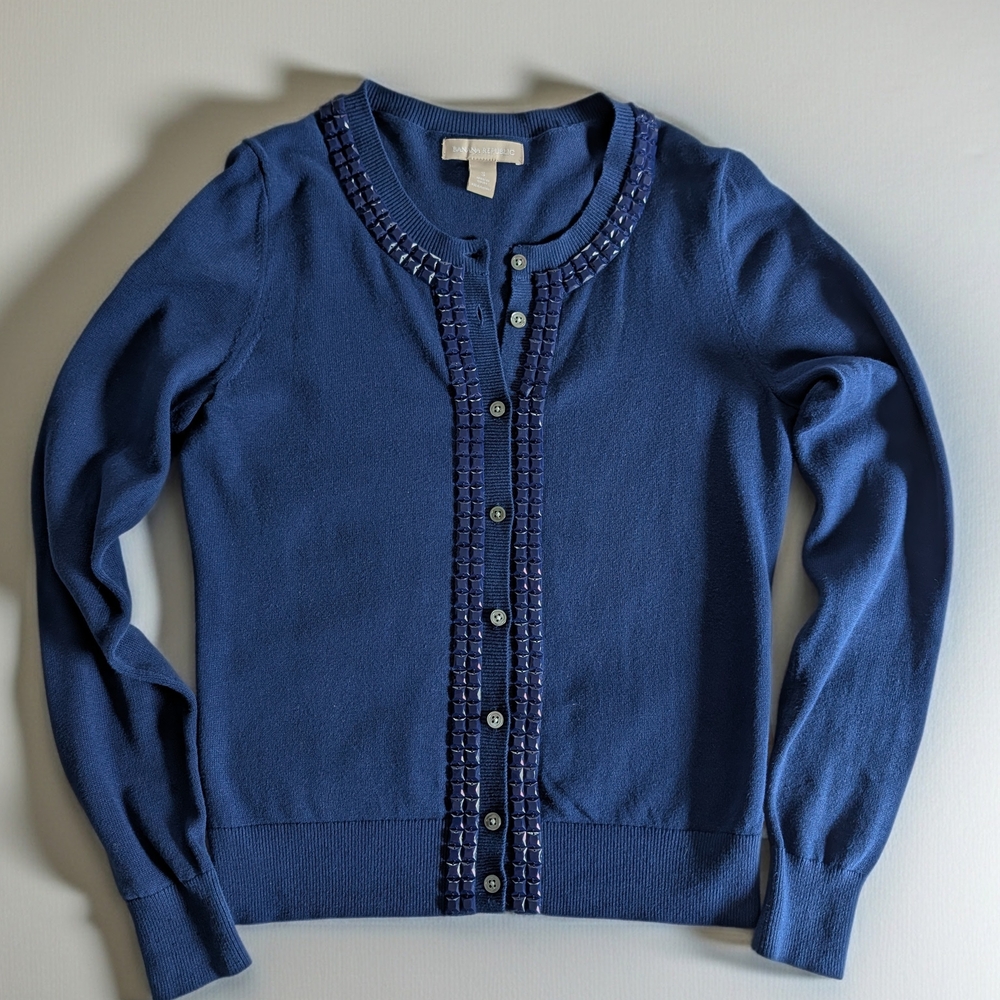 Banana Republic Fancy Navy Cardigan